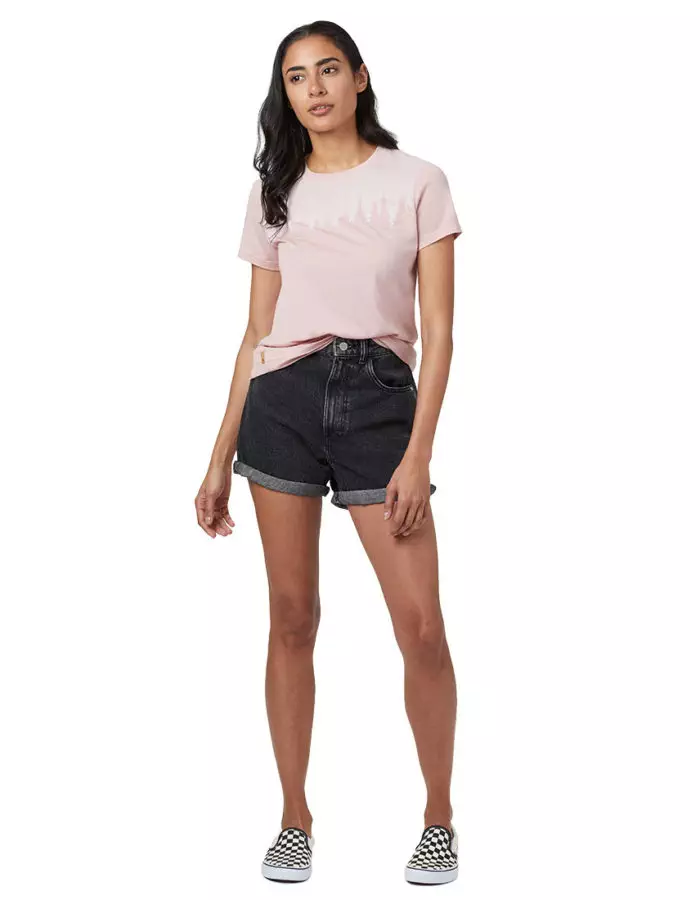 Juniper Classic női póló rózsaszín TenTree modell teljes alak