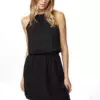 TenTree fekete Cypress női ruha Tencel modell2_előröl