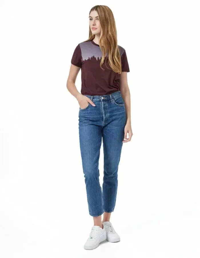 Juniper Classic női póló burgundi TenTree modell teljes