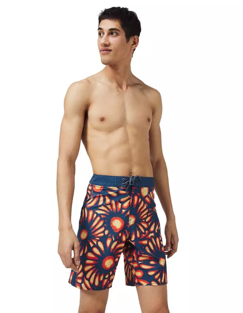 Oneill Blue hyperfreak sunburst boardshort újrahasznosított anyagból - modell előröl full