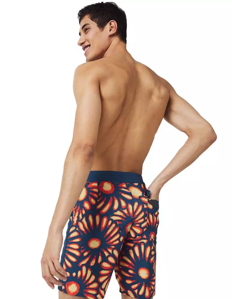 Oneill Blue hyperfreak sunburst boardshort újrahasznosított anyagból - modell hátulról full