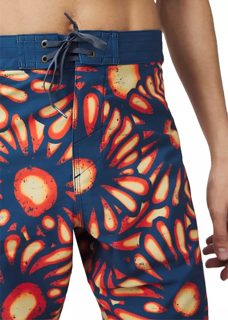 Oneill Blue hyperfreak sunburst boardshort újrahasznosított anyagból - modell közeli