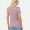 Treeblend classic női póló liliom színben modellen - hátulról