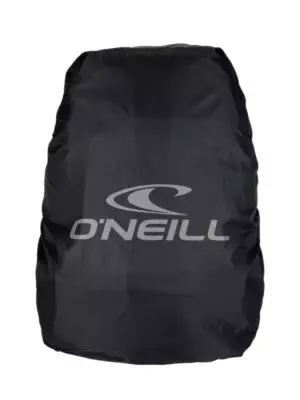 Fekete esővédő a hátizsákra, nagy fényvisszaverő logóval
