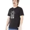 Eco Tee férfi póló fekete - modellen
