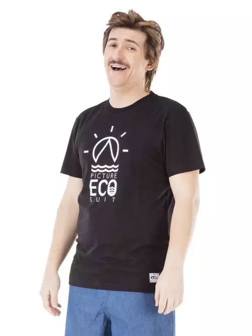 Eco Tee férfi póló fekete - modellen