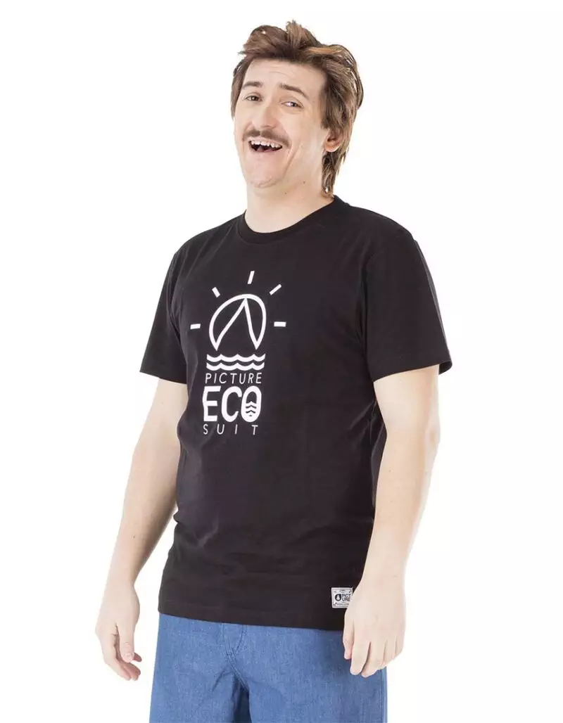 Eco Tee férfi póló fekete - modellen