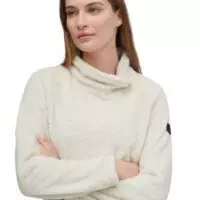 Hazel Fleece női pulóver modellen, közeli