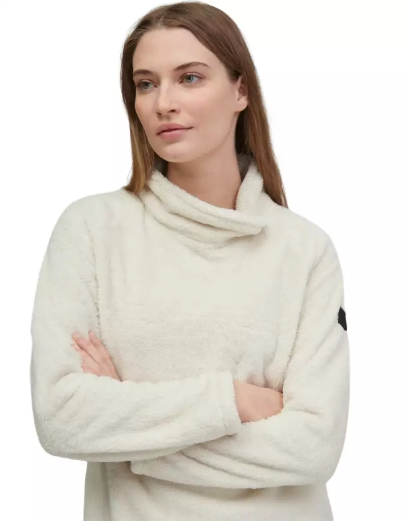 Hazel Fleece női pulóver modellen, közeli