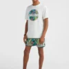 Scallop Ocean férfi úszónadrág modellen, szemből - pólóval