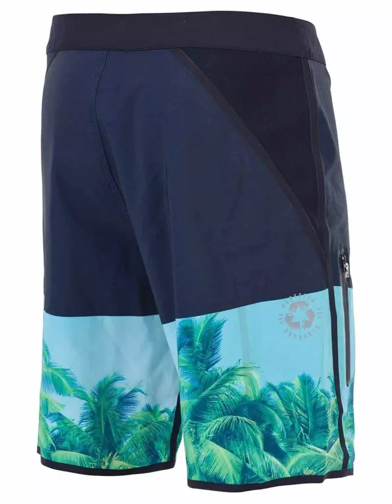 Neo 20 boardshort pálmafákkal újrahasznosított poliészterből hátulról