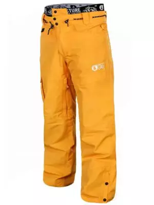 Under férfi snowboard nadrág elölről sárga