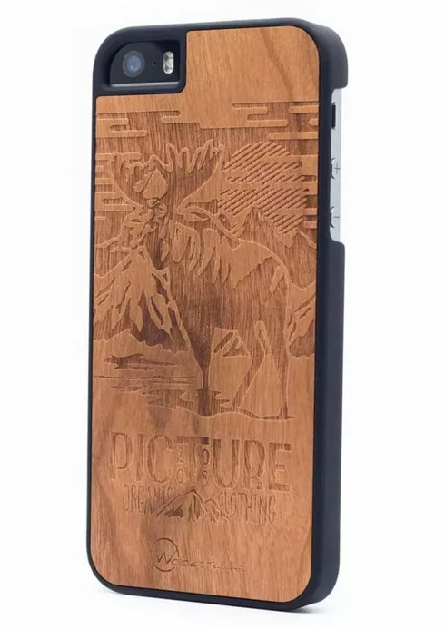 Woodstache x Picture fa iPhone 5-5S-SE tok Moose oldalról